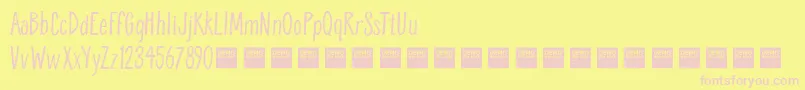 BreatheEasyDemo Font – Pink Fonts on Yellow Background