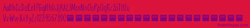 BreatheEasyDemo Font – Purple Fonts on Red Background