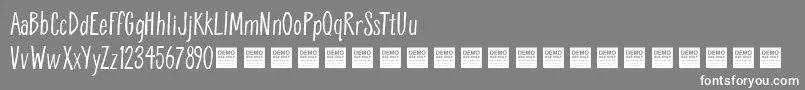 BreatheEasyDemo Font – White Fonts on Gray Background