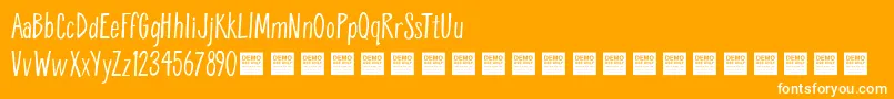 BreatheEasyDemo Font – White Fonts on Orange Background
