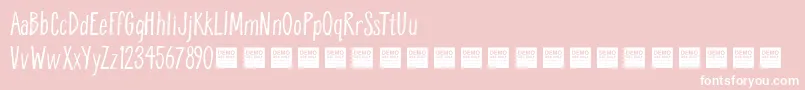 BreatheEasyDemo Font – White Fonts on Pink Background