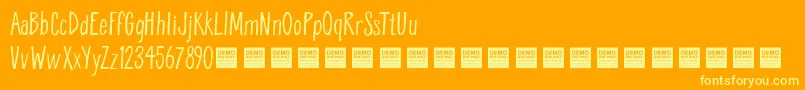 BreatheEasyDemo Font – Yellow Fonts on Orange Background