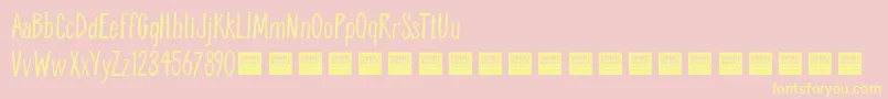 BreatheEasyDemo Font – Yellow Fonts on Pink Background