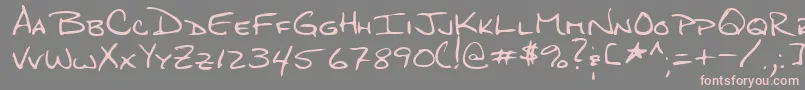 QuigleyRegular Font – Pink Fonts on Gray Background