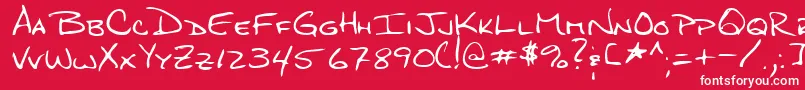 QuigleyRegular Font – White Fonts on Red Background