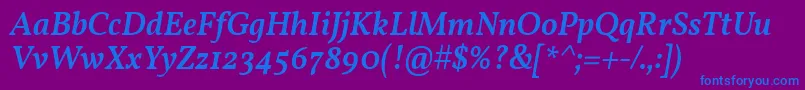 fuente VollkornMediumItalic – Fuentes Azules Sobre Fondo Morado