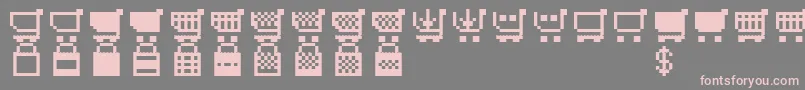 Police BtdCartographerBitmap – polices roses sur fond gris