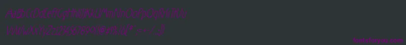 RxZerofive Font – Purple Fonts on Black Background