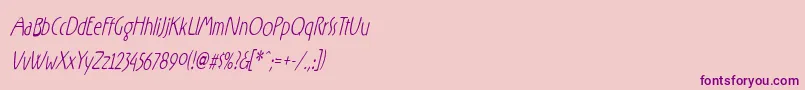 RxZerofive-Schriftart – Violette Schriften auf rosa Hintergrund