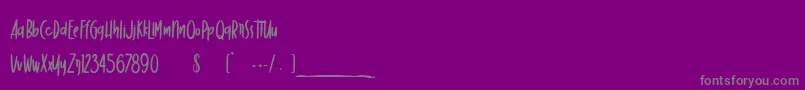 Weitere Informationen zur DancingMarker-Schriftart DancingMarker-Schriftart – Graue Schriften auf violettem Hintergrund