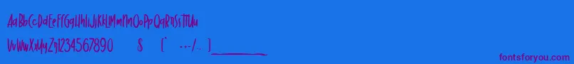 Шрифт DancingMarker – фиолетовые шрифты на синем фоне