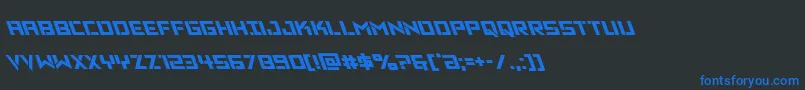 Więcej informacji o czcionce Vikingsquadleft Czcionka Vikingsquadleft – niebieskie czcionki na czarnym tle