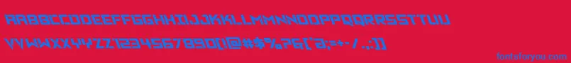 fuente Vikingsquadleft – Fuentes Azules Sobre Fondo Rojo