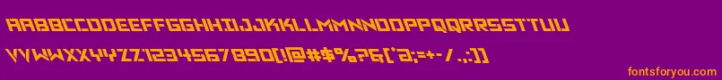 Vikingsquadleft Font – Orange Fonts on Purple Background