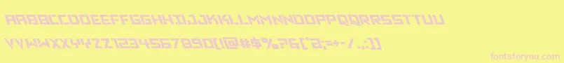 Vikingsquadleft Font – Pink Fonts on Yellow Background