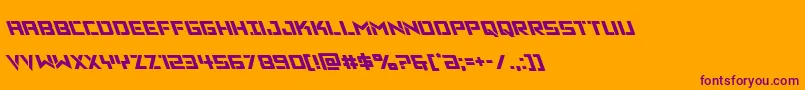 Vikingsquadleft Font – Purple Fonts on Orange Background