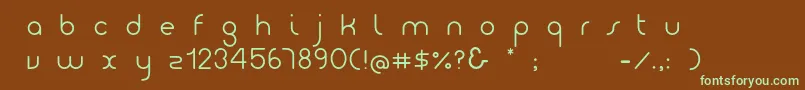 Шрифт Girolight001 – зелёные шрифты на коричневом фоне