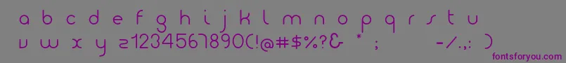フォントGirolight001 – 紫色のフォント、灰色の背景