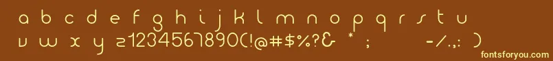 Шрифт Girolight001 – жёлтые шрифты на коричневом фоне