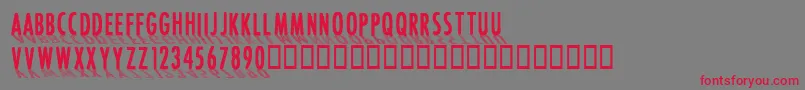 CffontshadingRegular Font – Red Fonts on Gray Background