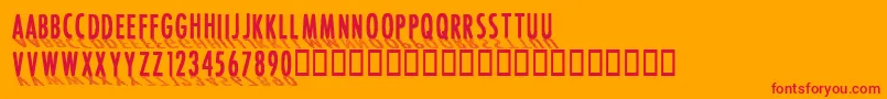 CffontshadingRegular Font – Red Fonts on Orange Background