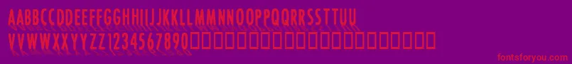 CffontshadingRegular Font – Red Fonts on Purple Background
