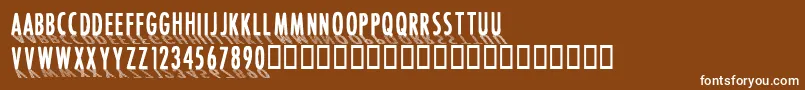 CffontshadingRegular Font – White Fonts on Brown Background