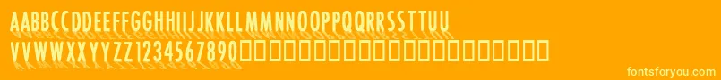 CffontshadingRegular Font – Yellow Fonts on Orange Background