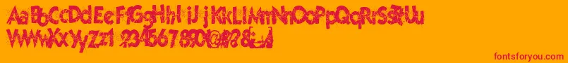 Cuttingedge Font – Red Fonts on Orange Background