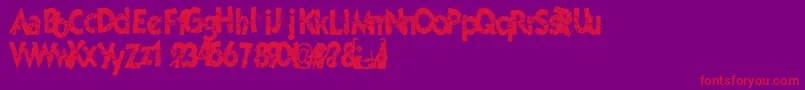 Cuttingedge Font – Red Fonts on Purple Background