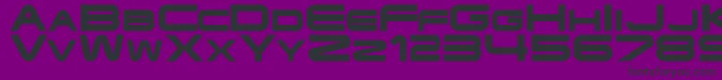 Endzone-Schriftart – Schwarze Schriften auf violettem Hintergrund