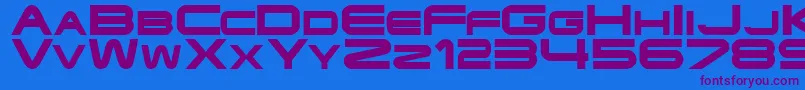 Endzone Font – Purple Fonts on Blue Background