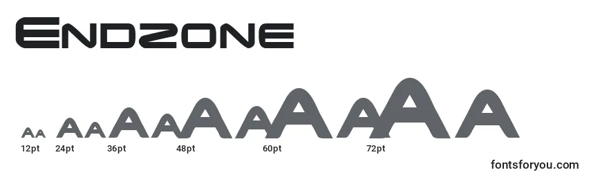 Размеры шрифта Endzone