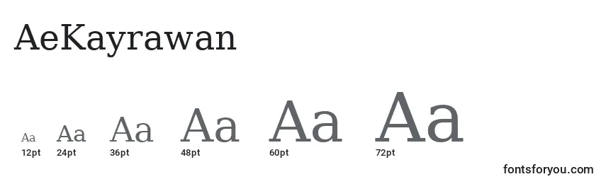 Größen der Schriftart AeKayrawan