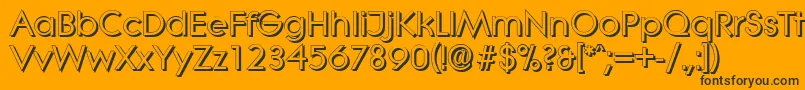 LiterashadowBold Font – Black Fonts on Orange Background