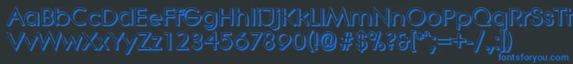 LiterashadowBold Font – Blue Fonts on Black Background