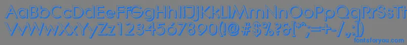 LiterashadowBold Font – Blue Fonts on Gray Background