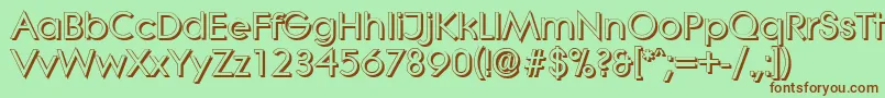 LiterashadowBold Font – Brown Fonts on Green Background