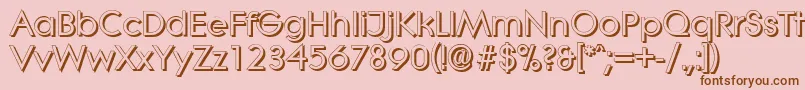 LiterashadowBold Font – Brown Fonts on Pink Background