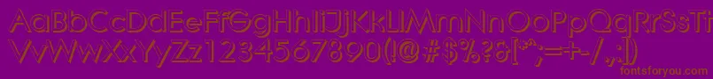 LiterashadowBold Font – Brown Fonts on Purple Background