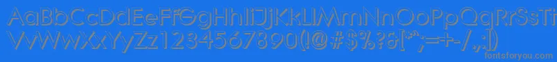 LiterashadowBold Font – Gray Fonts on Blue Background