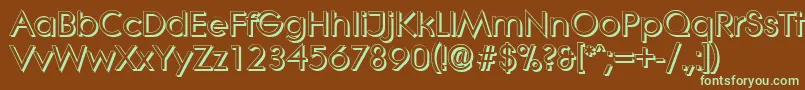 LiterashadowBold Font – Green Fonts on Brown Background