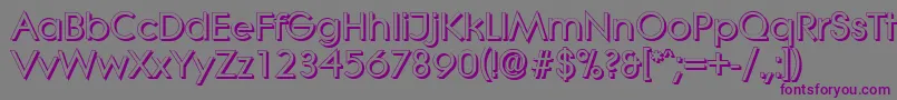 LiterashadowBold Font – Purple Fonts on Gray Background