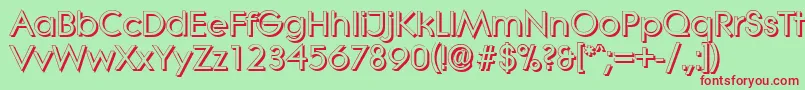 LiterashadowBold Font – Red Fonts on Green Background