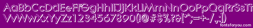 フォントLiterashadowBold – 紫の背景に白い文字