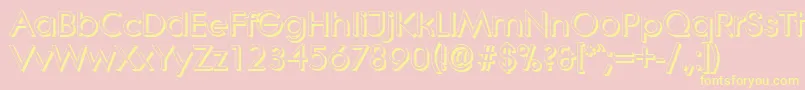 LiterashadowBold Font – Yellow Fonts on Pink Background