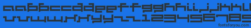 Шрифт V5cut – чёрные шрифты на синем фоне