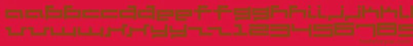V5cut Font – Brown Fonts on Red Background