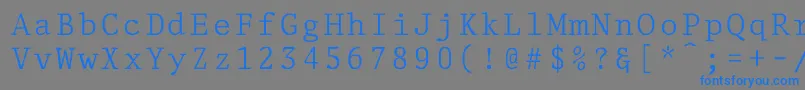 フォントDelegateNormal – 灰色の背景に青い文字