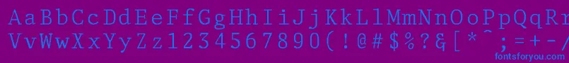 フォントDelegateNormal – 紫色の背景に青い文字